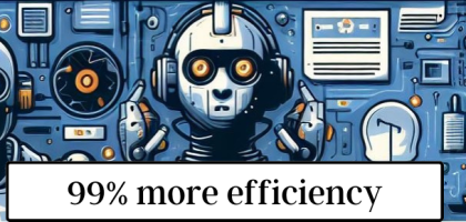 99% more efficiency
